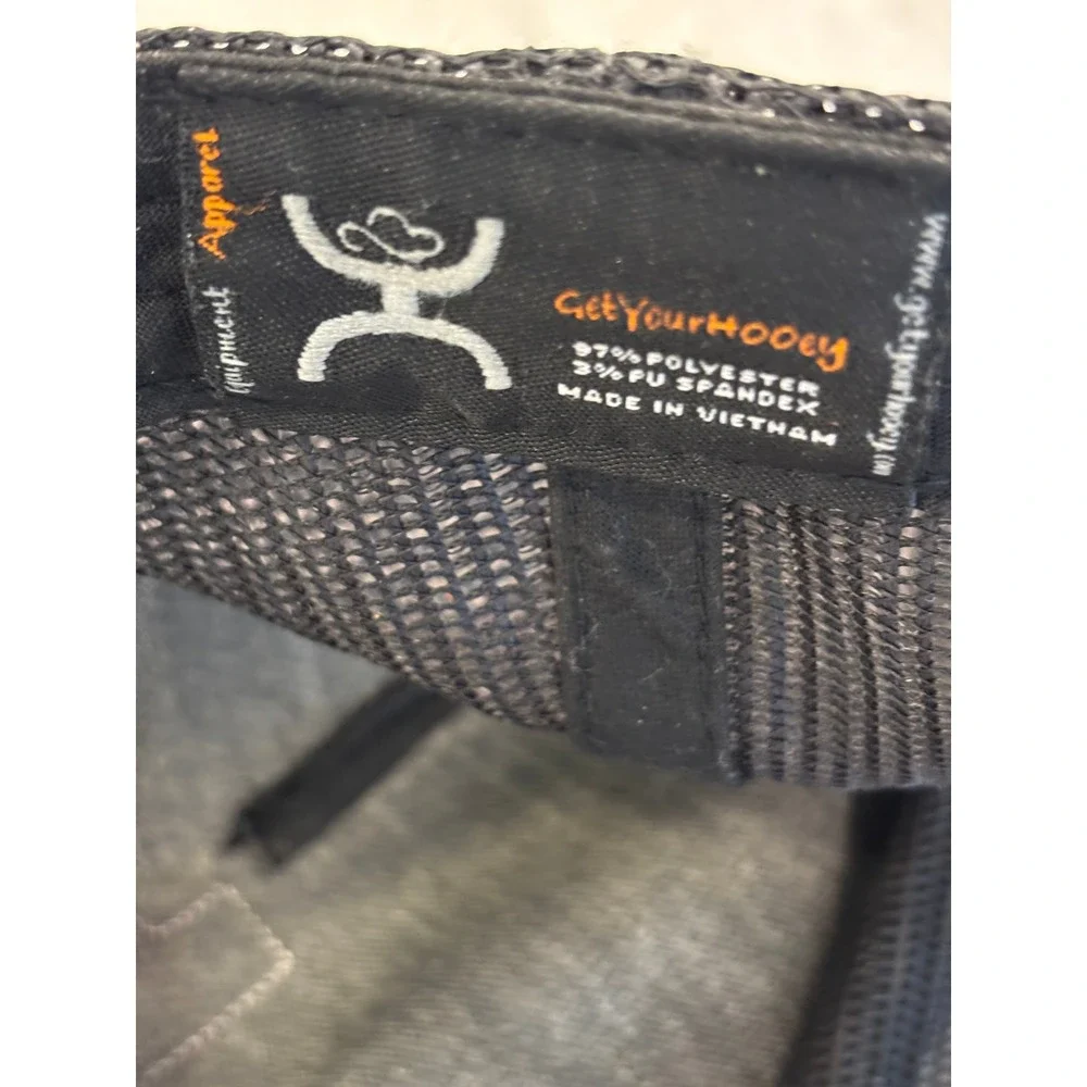 Hooey Texas Patch Trucker Hat Black Mesh Snapback Cap Western Sunset Stripe - Picture 4 of 4